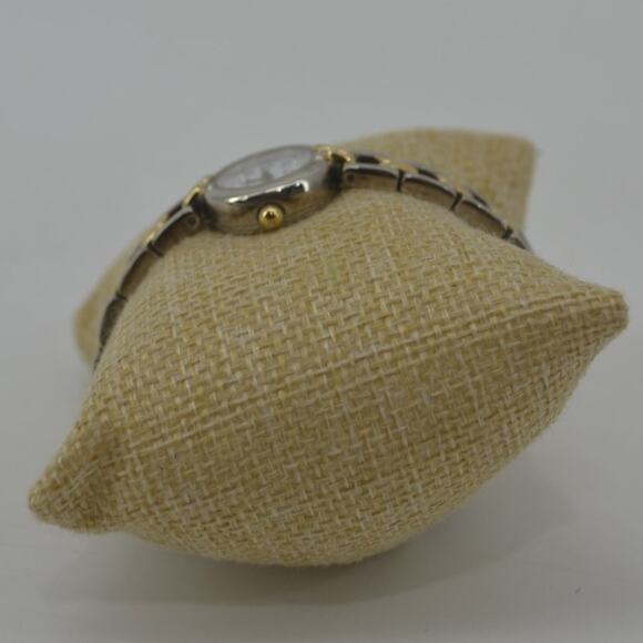 Vtg Anne Klein II Wristwatch Career White Bezel Two Tone OS - Picture 10 of 12